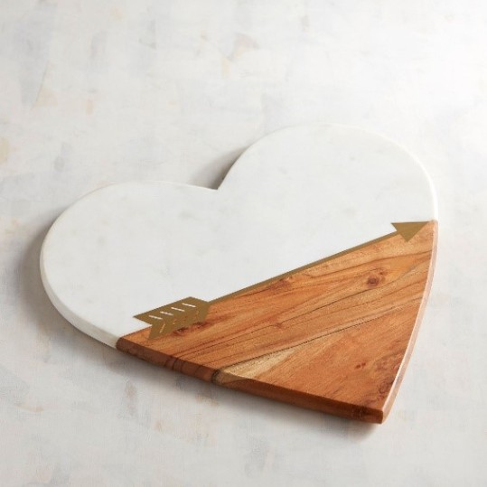 Heart with Arrow Wood Serving board